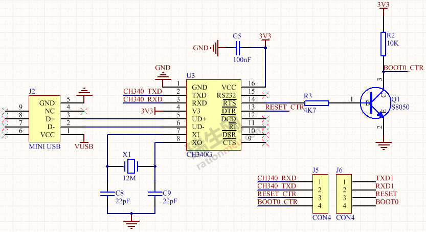 STM32自动ISP电路