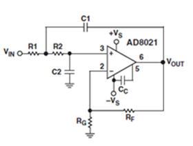        图14：AD8021应用电路