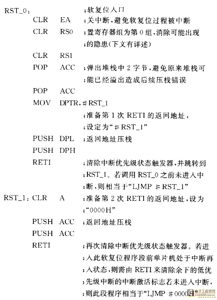 MCS-51系统软复位的深入研究