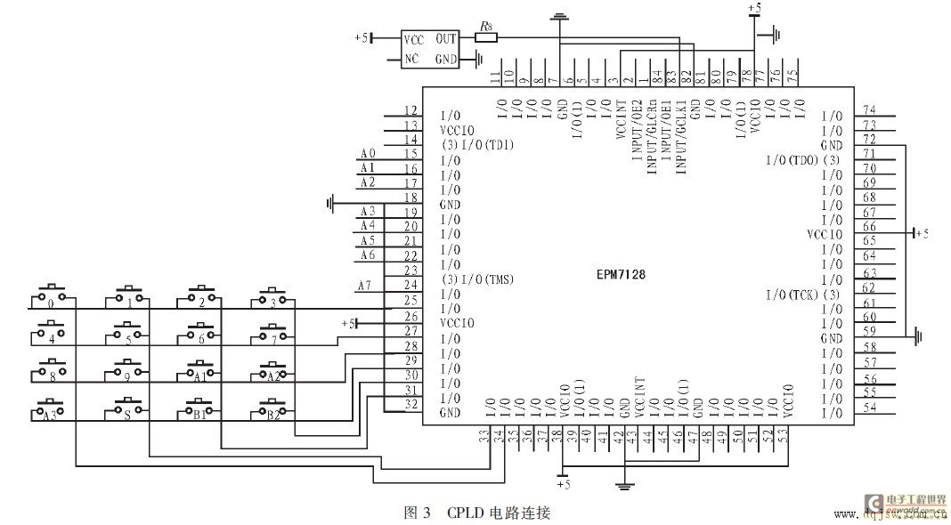 图3 CPLD电路连接